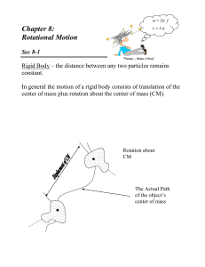 Chapter 8: Rotational Motion