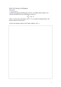 Example 2 Second-Order Chemical reaction