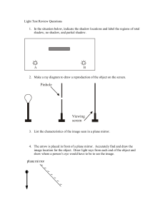 Light Test Review Questions