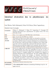 Intestinal obstruction due to phytobezoars: An update Enis Dikicier