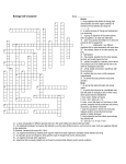 Ecology Unit Crossword