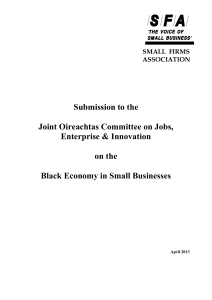 Submission to the Joint Oireachtas Committee on Jobs, Enterprise