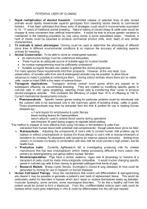 potential uses of cloning
