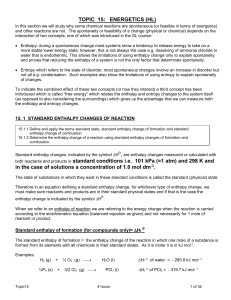 Energetics - chemistryatdulwich