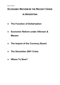 The Function of Dollarisation