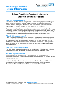 Steroid Joint Injection - Poole Hospital NHS Foundation Trust