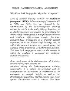 error backpropagation algorithm