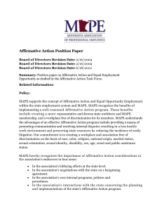 Afirmative Action Position Paper