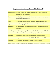 Ch 26 WWII Vocab Terms and Definitions