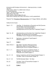 Economics 125 Principles of Economics II