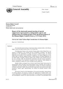 OHCHR summary of SP Annual Meeting (June 2012)