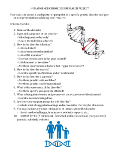 Human Genetic Disorders Research Project