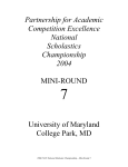 Mini-Round 7 - High School Quizbowl Packet Archive