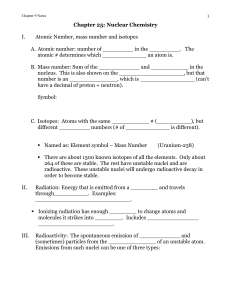 Chapter 9: Nuclear Chemistry