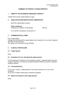 Issued: November 2012 AN: 00700/2011 SUMMARY OF PRODUCT