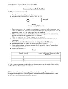 S-6-1-1_Formation of Igneous Rocks Worksheet and KEY Formation