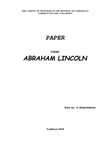 Encyclopedia Americana: Abraham Lincoln