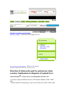 PCRSalmonella typhi