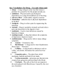 Key Vocabulary for Drug – Use and Abuse unit