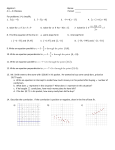 Algebra 1 Name: 4.1 – 4.3 Review Period: _____ For problems 1