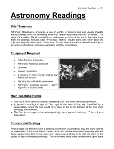 Astronomy Readings Version 2/10/2003