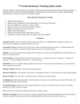7th Grade Resistance Training Study Guide