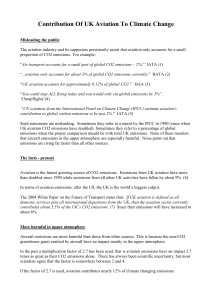 Contribution Of UK Aviation To Climate Change