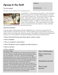 Diagramming the Roman Republic The Early Republic Directions