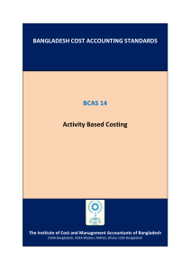 BCAS 14: Activity Based Costing