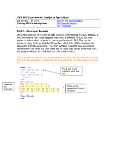 Part II. Testing the assumptions for ANOVA