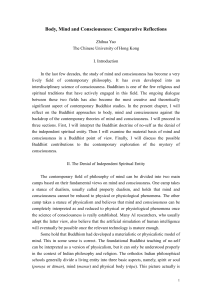 Body, Mind and Consciousness: Comparative Reflections Zhihua