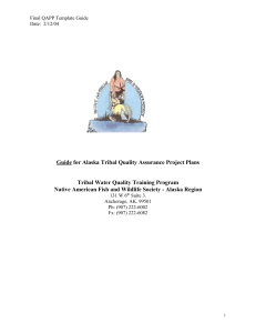 Guide for Alaska Tribal Quality Assurance Project Plans