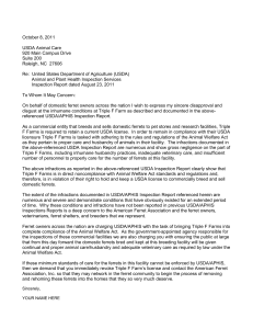 AFA Sample letter to the USDA