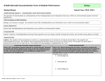 STAAR Alternate Documentation Form Biology Reporting Category