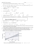 Algebra EOC Practice questions: