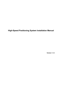 1 high-speed positioning system installation