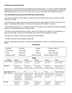 Creating an Illuminated Poem Student Handout Pretend you are a