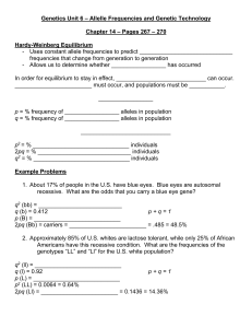 Genetics Unit 4 – Genetic Technology