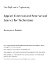 First Diploma in Engineering Applied Electrical and Mechanical S
