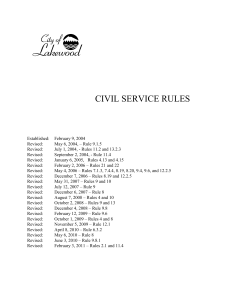 civil service rules