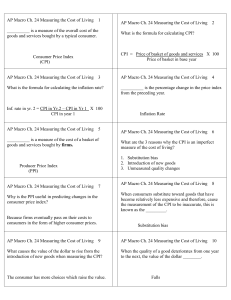 AP Macro Ch. 24 Measuring the Cost of Living