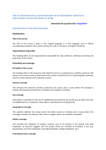 The ILO Methodological Questionnaire on establishment surveys of