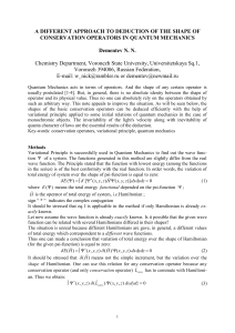 Variational principle in the conservation operators deduction