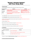 “Europe`s Economic Systems” Unit Three Study Guide I. Economic