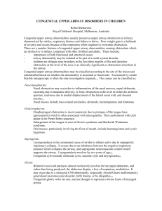 UPPER AIRWAY STRUCTURE, FUNCTION AND DISEASE