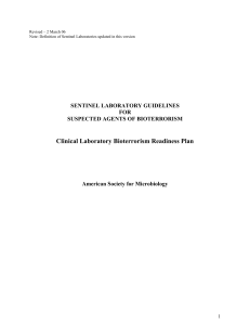 Laboratory`s BT plan template - American Society for Microbiology