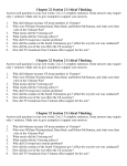 Chapter 6 Section 1 and 2 Critical Thinking