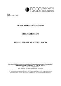 DRAFT Safety Assessment Report - Food Standards Australia New