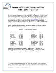 Middle School Science glossary