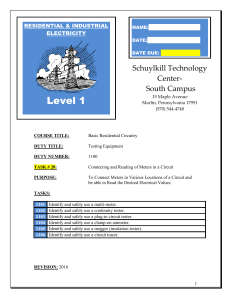 Meters - Schuylkill Technology Center